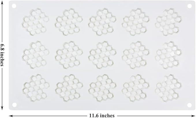 Embossing Lace Fondant Mold, Honeycomb Bee Silicone Moldsand Bee Lace Fondant Molds for Cupcake Cake Decorating Sugar Chocolate Candy Baking Mold