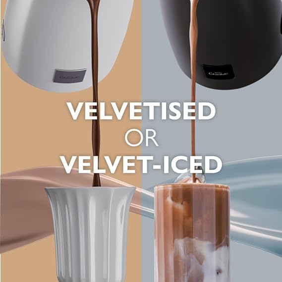 Hotel Chocolat Velvetiser - In-Home Hot Chocolate Machine - Barista-Grade Hot Chocolate Maker - Platinum Edition - 2 Ceramic Podcups & 10 Single-Serve Sachets