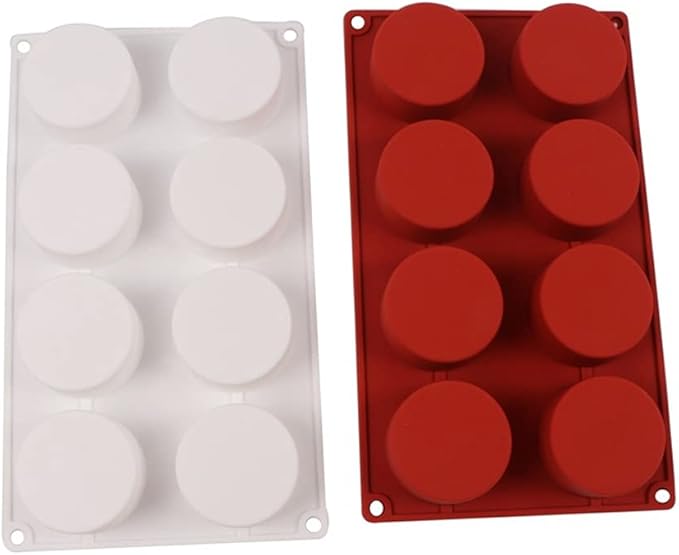 Silicone 11/8/6 Cavity Cylinder Shape Cake Mold For Baking Dessert Ice-Creams Mousse Mould Fondant Decorating Tools (8 Cavity)