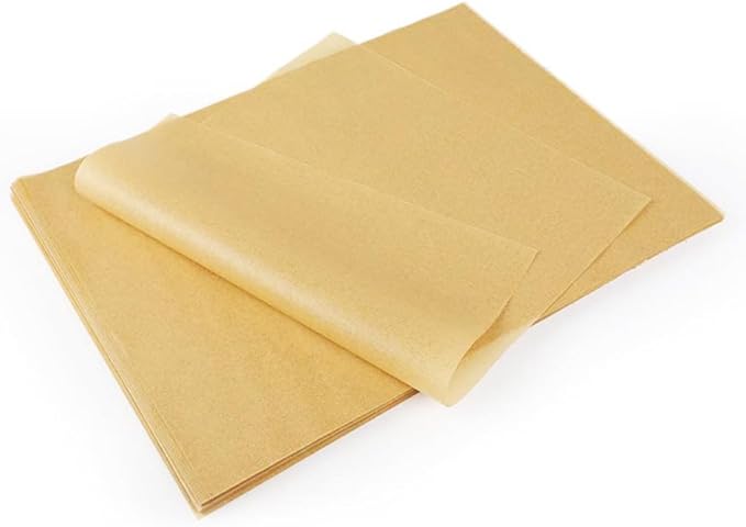 100 Pcs Unbleached Parchment Paper Baking Sheets, 12x16 Inches Non-Stick Precut Baking Parchment, Perfect for Baking Grilling Air Fryer Steaming Bread Cup Cake Cookie