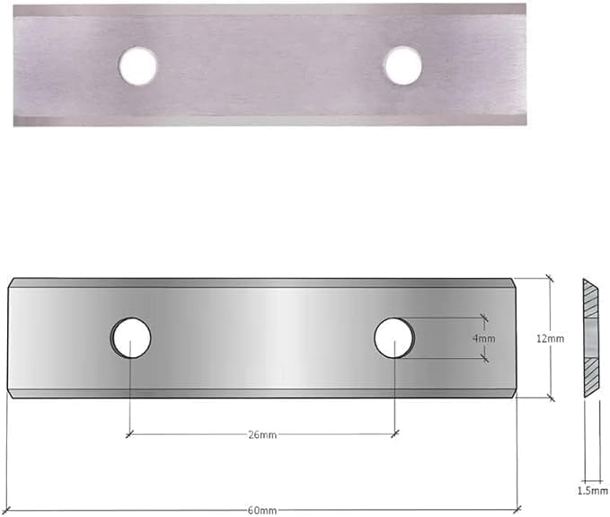 Paint Scraper Carbide Blades Double-Edged Reversible Replacement Blade (2.38"(60mm),10packs) By LU&MN