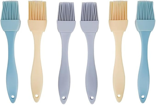 6 Pcs Silicone Basting Brush - Pastry Brushes for Cooking, Baking, BBQ Grilling, Sauce Brushing