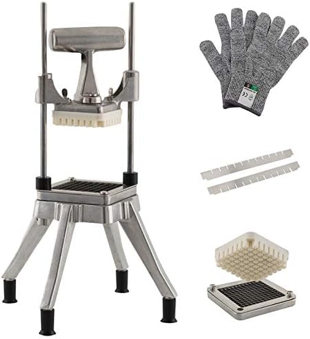 Commercial Vegetable Dicer, Stainless Steel Blade Quick Chopper Machine Easy for Onion Tomato Pepper Potato(1/4")