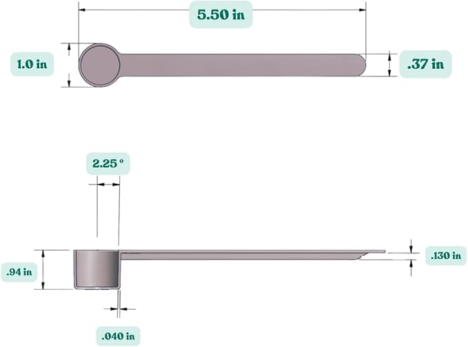 9 mL (9 CC) Long Handle Scoop for Measuring Coffee, Pet Food, Grains, Protein, Spices and Other Dry Goods (Pack of 10)