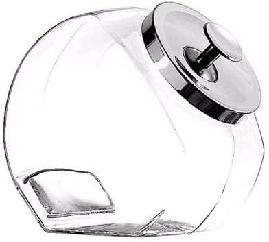 Anchor Hocking Glass 1/2 Gal Penny Candy Jar w/ Chrome Cover