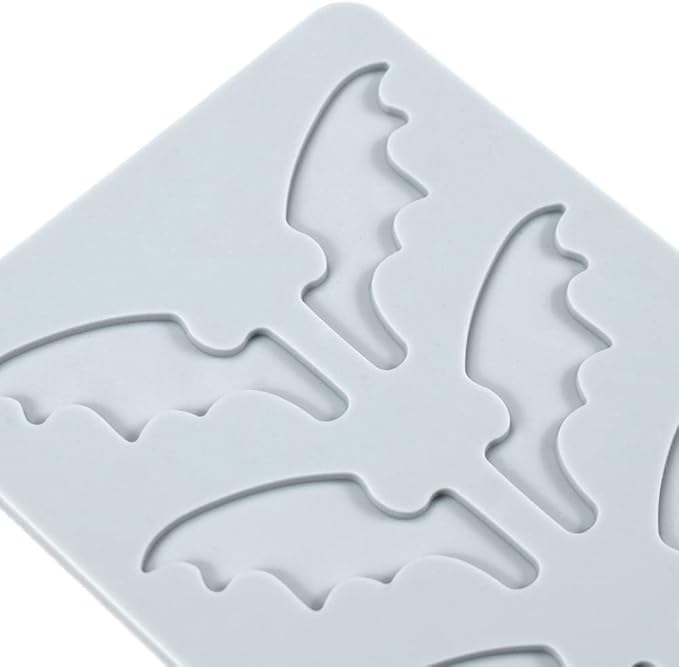 Silicone Molds 3D Hollow Leaf Chocolate Molds Honeycomb Bee Candy Mold Flower Pattern Fondant Mold Cake Topper Sugar Craft Decoration (C_Bat_5.32 * 3.8 * 0.12inch)