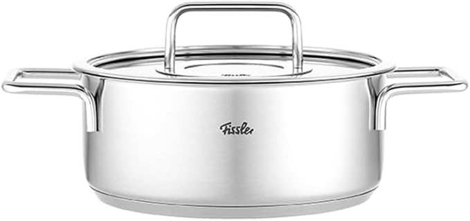 Fissler Pure Collection Stainless Steel 2.7 Quart Rondeau with Glass Lid