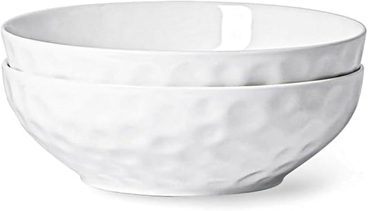 Large Pasta Bowls Set of 2, 10 Inch Pasta Serving Bowl Dinner Bowls, Kitchen Bowl Set, Microwave and Dishwasher Safe, Scratch Resistant, Set of 2