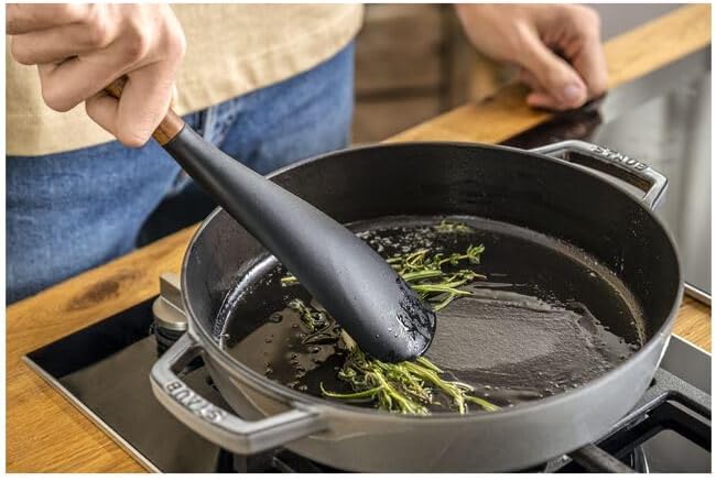 Twin Cooking Spoon, Matte Black (4 Pack)
