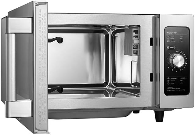 Midea Equipment 1025F0A Countertop Commercial Microwave Oven with Dial, 1000W, Stainless Steel.9 CuFt
