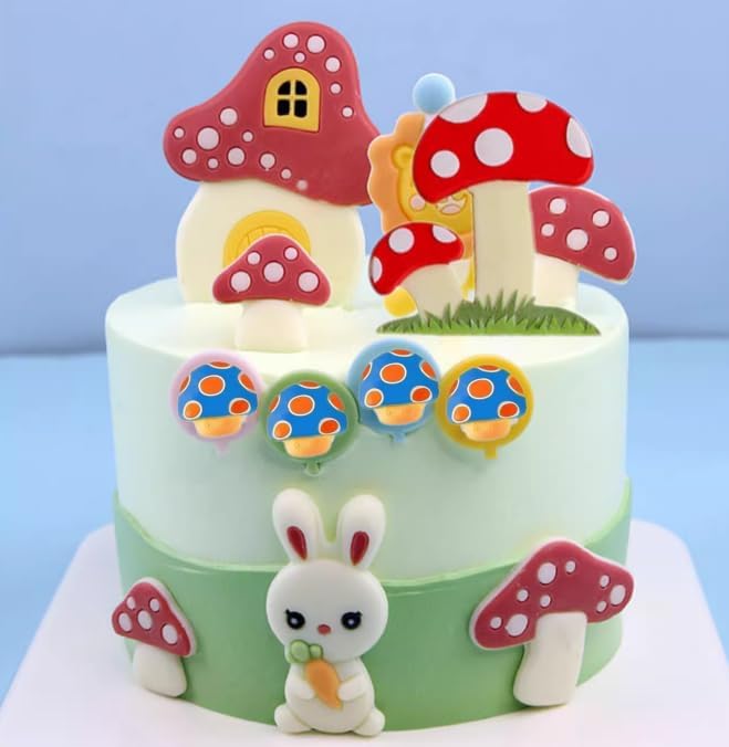 Mushroom Silicone Mold,Mushroom Chocolate Mold Cute Candy Vegetable Fondant Molds for Cupcake Gummy Cake Pop Puck Decoration DIY Crafts Polymer Clay