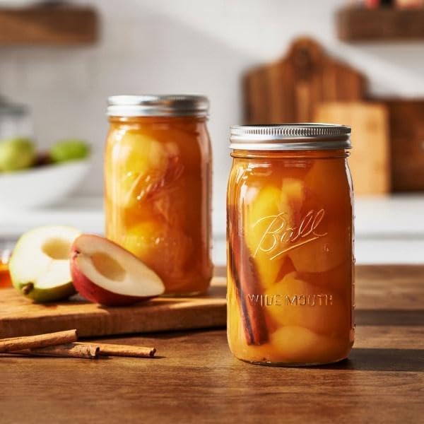 Ball Glass Mason Jars with Lids and Bands, Used for Canning, Pickling, Juice, Jam, Jelly (Quart, 32 Ounce (Pack of 4))