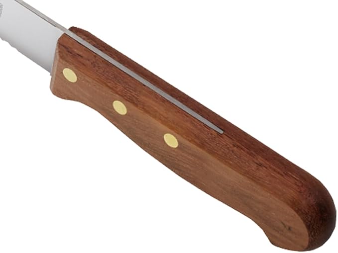 Mercer Culinary Praxis Curved Bread Wavy Edge Knife with Rosewood Handle, 10 Inch, Wood