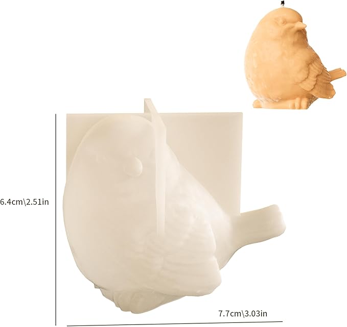 Animal & Bird Resin & Silicone Candle Mold Set - 3D Animal Mold for Home Decor & Candle Making