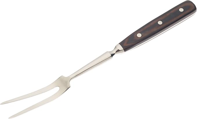Mercer Culinary Praxis Forged Fork with Wood Handle, 12-1/4 Inch, Wood