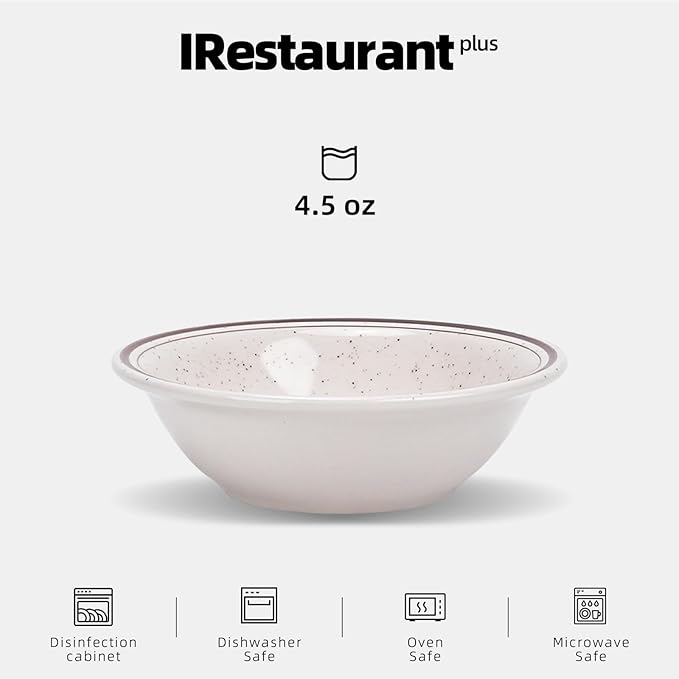 Stoneware Narrow Rim Commercial Grade Dinnerware (Brown Speckle, Fruit 4.5oz)