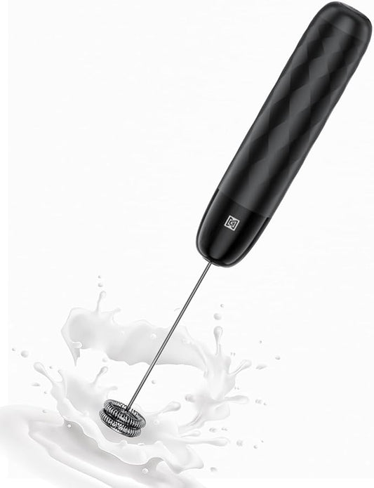 Maestri House Rechargeable Milk Frother, LunaFro Mini Handheld Electric Foam Maker Detachable Stainless Steel Whisk Drink Mixer Foamer Mini Blender for Matcha, Lattes, Cappuccino, No Stand