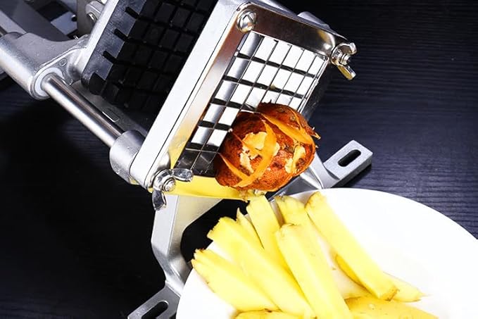 2Pcs 1/4''Replacement Chopper Blade, Commercial Vegetable Chopper Dicer Stainless Steel Blade and Pusher Block for Fruit Cutting Machine Tomato onion French Fries Cutter