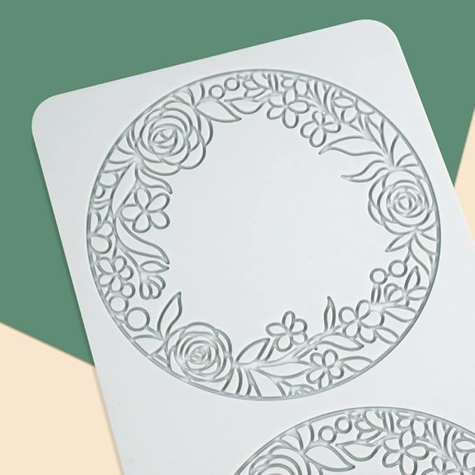 Hollow Leaf Silicone Mold Chocolate Candy 3D Hollow Leaf Candy Mold Food Cooking Meals Decorations Fondant Mold Polymer Clay Molds (Flower Ring Q_10.4x5.32x0.12inch)