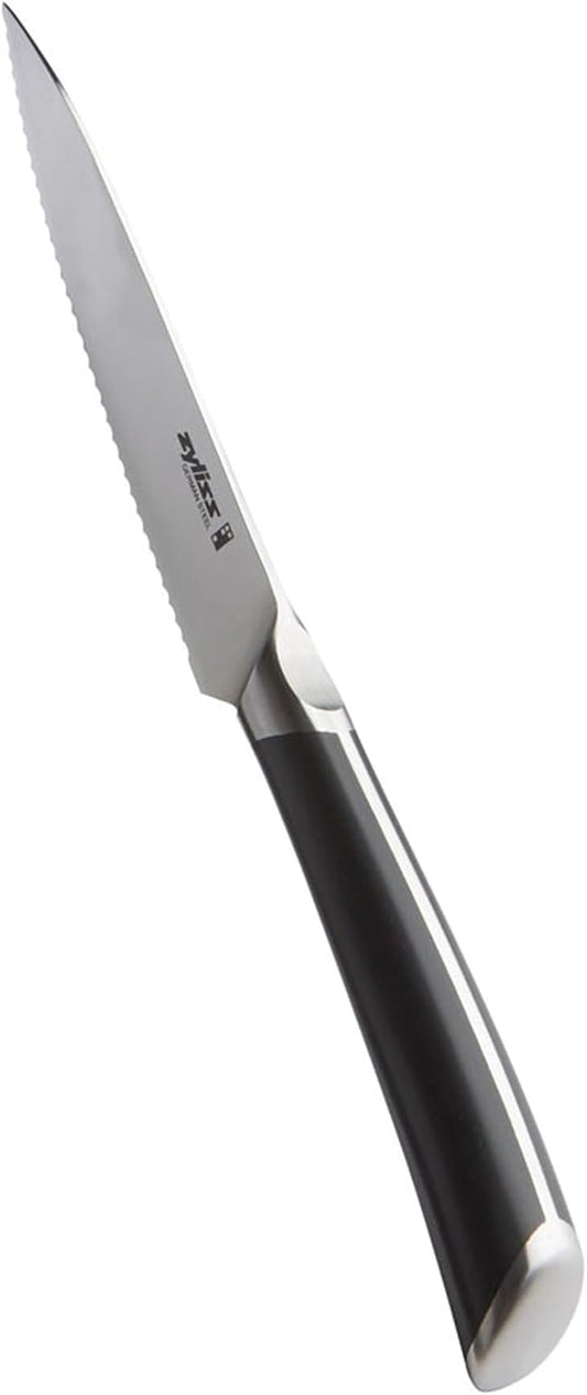 Zyliss Comfort Pro Paring Knife - Full Tang Vegetable & Fruit Knife - Ice Hardened Stainless Steel Peeling & Paring Knife - Cutlery with Antibacterial Handle - Black/Stainless Steel - 4.5 inches