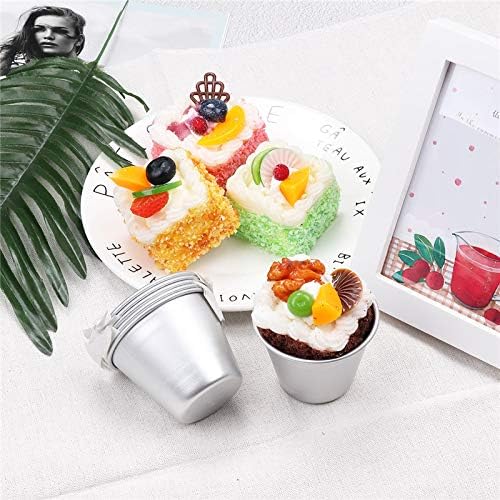 FRIGIIRE 6 Pcs Nonstick Individual Tumblers Popovers Chocolate Molten Pudding Cups Raspberry Mold,3.15 inch Height