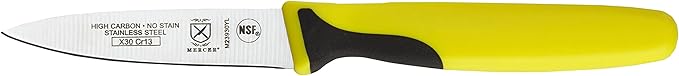 Mercer Culinary Millennia Colors 5-Piece Magnetic Board Set with Yellow Handles, Rubberwood