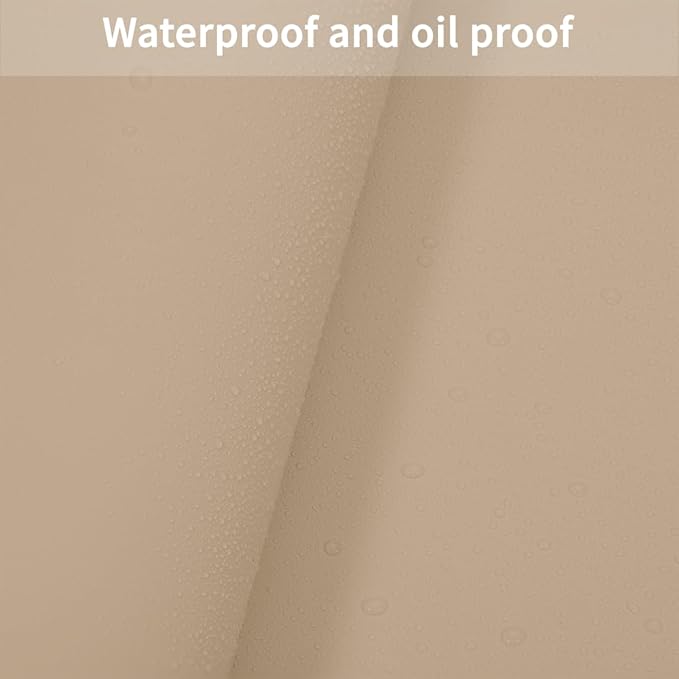 Leather Table Cover,1.8mm Thick,12x84 Inch Desk Cover,Dresser Cover Top,Dresser Protector Top,Dresser Cover,End Table Cover.(Light Brown+Gray,12x84)