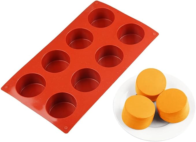 Silicone 11/8/6 Cavity Cylinder Shape Cake Mold For Baking Dessert Ice-Creams Mousse Mould Fondant Decorating Tools (8 Cavity)