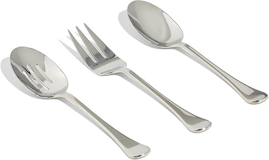 Made In Cookware - Stainless Steel - Serving Utensil Set - Fork, Spoon, Slotted Spoon - Dishwasher Safe