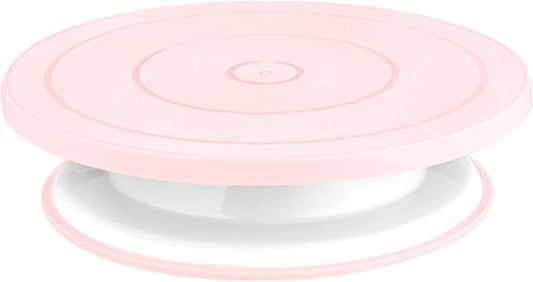 Cake Decorating Turntable 11 Inch Cake Turntable Anti-Slip Rotating Cake Stand for Decorating(1pcs Pink)