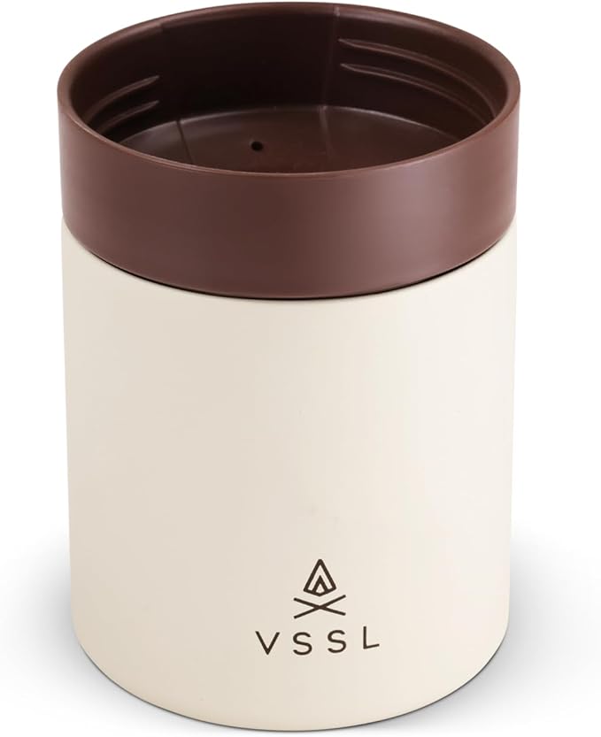 VSSL Nest 10 oz Mug, Stainless Steel, Double Walled, Vacuum Sealed & Integrates Nest Products, Cream