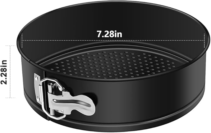 MASSUGAR 7 Inch Springform Pan Nonstick Cheesecake Pan with Removable Bottom/Leakproof - Round Cake Pan with 50 Pcs Parchment Paper Liners - Fits 6 Qt 8 Qt Pressure Cooker