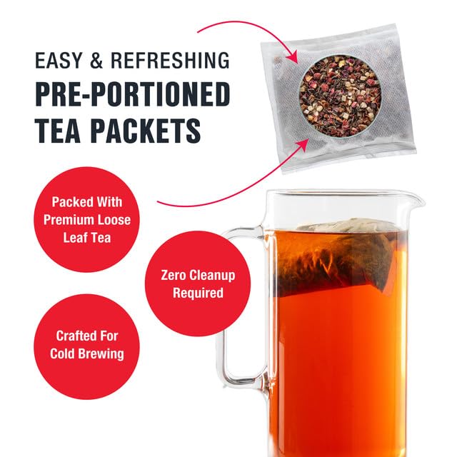 Tiesta Tea - Pineapple Sangria Cold Brew, Loose Leaf, Premium Low Caffeinated Iced Blend, 10 Packets, Brews One 64oz Pitcher