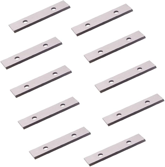 2.38"(60mm) Paint Scraper Carbide Blades Double-Edged Reversible Replacement Blade 2-3/8"(60X12X1.5mm) Fits Most equivalent General purpose Hand-Held Scrapers,10pcs By LU&MN