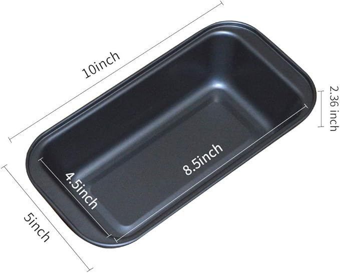 Nonstick Loaf Pan,8.5 x 4.5 Inch Carbon Steel Toast Pan for Baking Bread with Oven, Gray set of 2