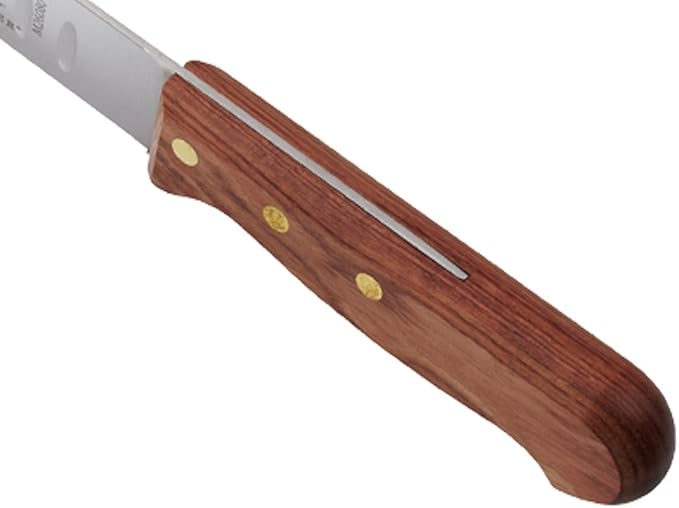 Mercer Culinary Praxis Granton Edge Slicer with Rosewood Handle, 14 Inch, Wood