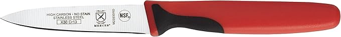 Mercer Culinary Millennia Colors 5-Piece Magnetic Board Set with Red Handles, Bamboo, 16 x 8 x 18 inches