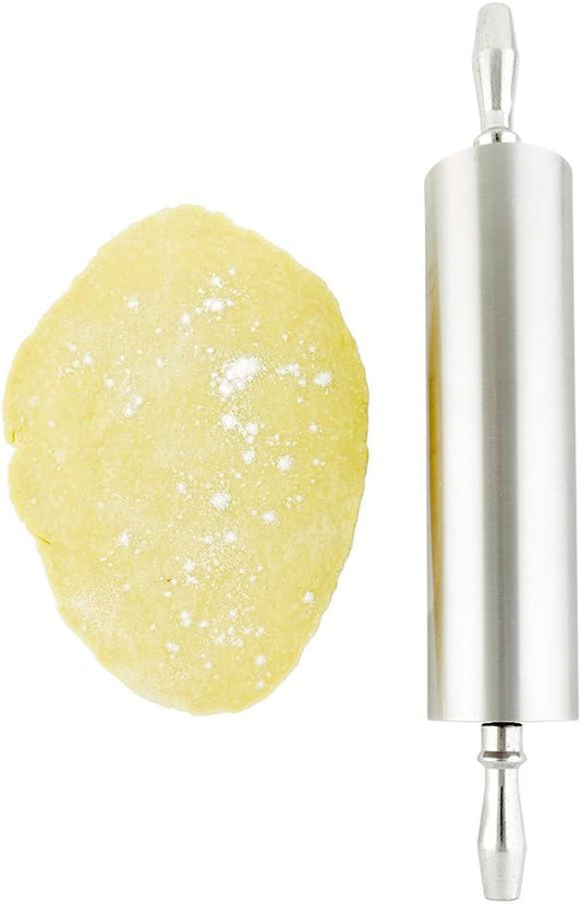 Restaurantware-21.25 Inch Rolling Pin, 1 Long Rolling Pin For Baking - Contoured Handles, Dishwashable, Aluminum Dough Pin, Flatten and Shape Cookie Dough, Pizza Dough, Pastry Dough, or Pasta,