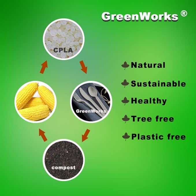 GreenWorks 100 Count Small Compostable Ice Cream Spoons,3.75 Inch Tiny Multi-colored Mini Spoons for Honey Sugar Jam