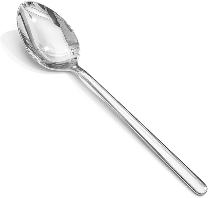 KINGSTONE Dinner Spoons Set of 16, 8 Inch 18/10 Stainless Steel Spoon Cutlery Table Spoon for Home, Kitchen & Restaurant, Dishwasher Safe