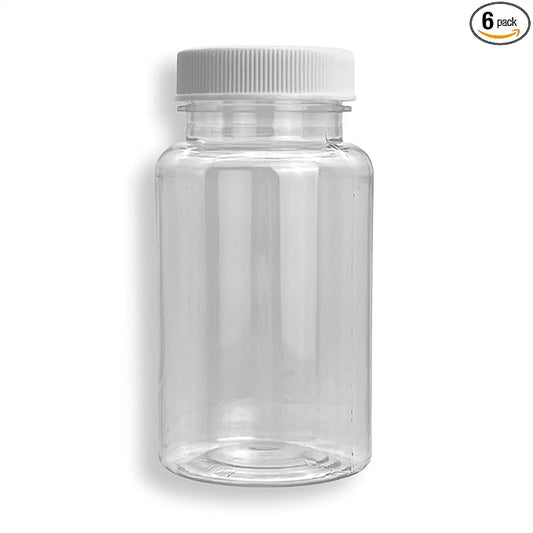 Oil Sampling Bottle - Made in USA - Pack of 6 Oil Analysis Sampling Clear Plastic Bottle 4 oz (120 ml) Capacity with 38-400 Cap Size - FDA Compliant and BPA Free …