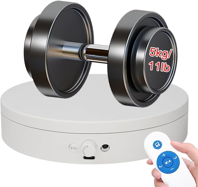 Knob Speed Adjustment Remote Control Motorized Rotating Display Stand 3d scanner Electric Turntable rotating platform for Photography Products Shows,Jewelry,Watch,3D Models,Cake Support AAA