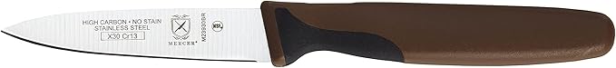 Mercer Culinary Millennia Colors 5-Piece Magnetic Board Set with Chocolate Handles, Rubberwood