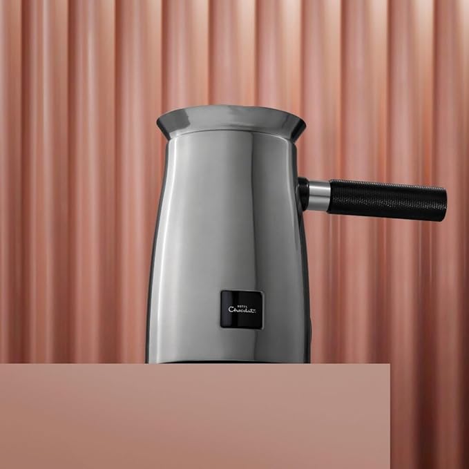 Hotel Chocolat Velvetiser - In-Home Hot Chocolate Machine - Barista-Grade Hot Chocolate Maker - Platinum Edition - 2 Ceramic Podcups & 10 Single-Serve Sachets