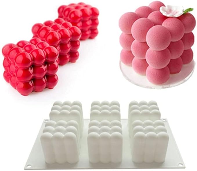 DIY 3D Candle Mold Handmade Aromatherapy Soy Wax Candle Silicone Mold Plaster Candles Mould UV Epoxy Resin Soap Molds (6 Cavity)
