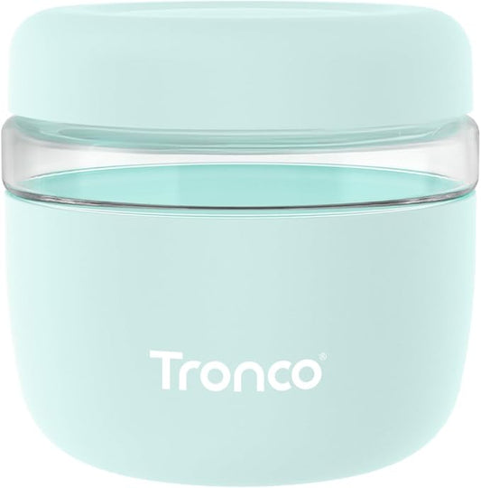 Tronco 24 oz Glass Food Storage Containers with Lids, Airtight, Leak & Spill Proof Glass Lunch Bowls for Meal Prep, Salad, Yogurt, Soup & Stew, Microwave & Dishwasher Safe, BPA-Free, Set of 1