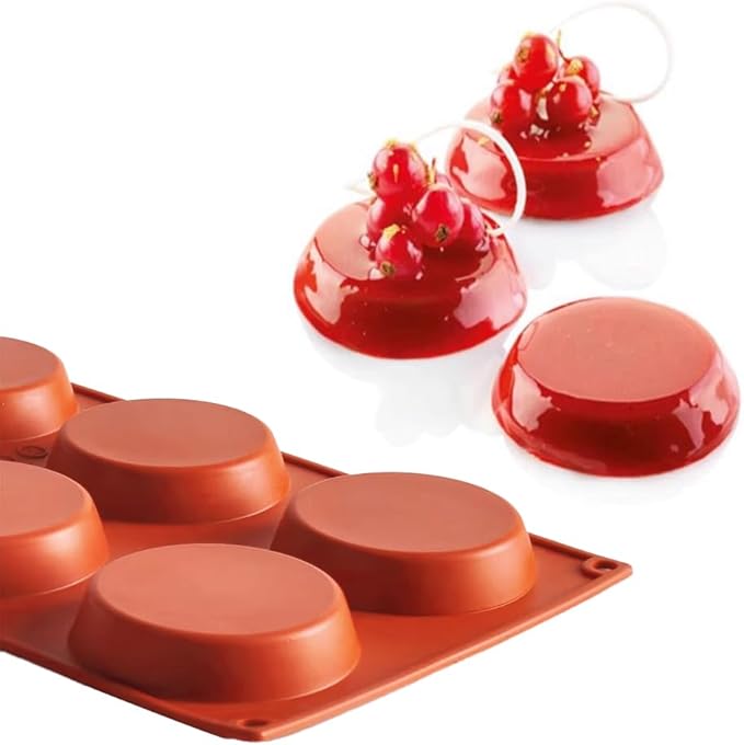 Silicone Disc Molds With Tapered Side, 3.1 Inches Silicone Baking Mold, Nonstick & Quick Release, Mousse Cake Pan for French Dessert, Pie, Candy and Soap, Pack of 4