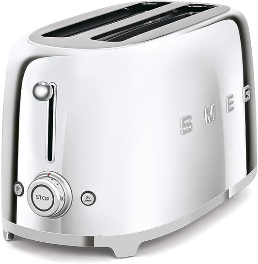 Smeg 50's Retro 4 - slice toaster (Stainless Steel)