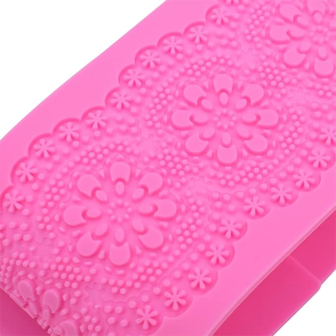 Silicone Molds 3D Hollow Leaf Chocolate Molds Honeycomb Bee Candy Mold Flower Pattern Fondant Mold Cake Topper Sugar Craft Decoration (U_Flower_15.6 * 3.2 * 0.16inch)