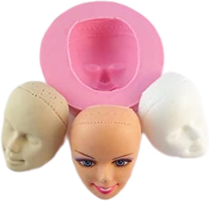 Doll face, princess face Flexible Silicone Molds Kawaii Polymer Clay Resin doll Chocolate mold Fondant NC035